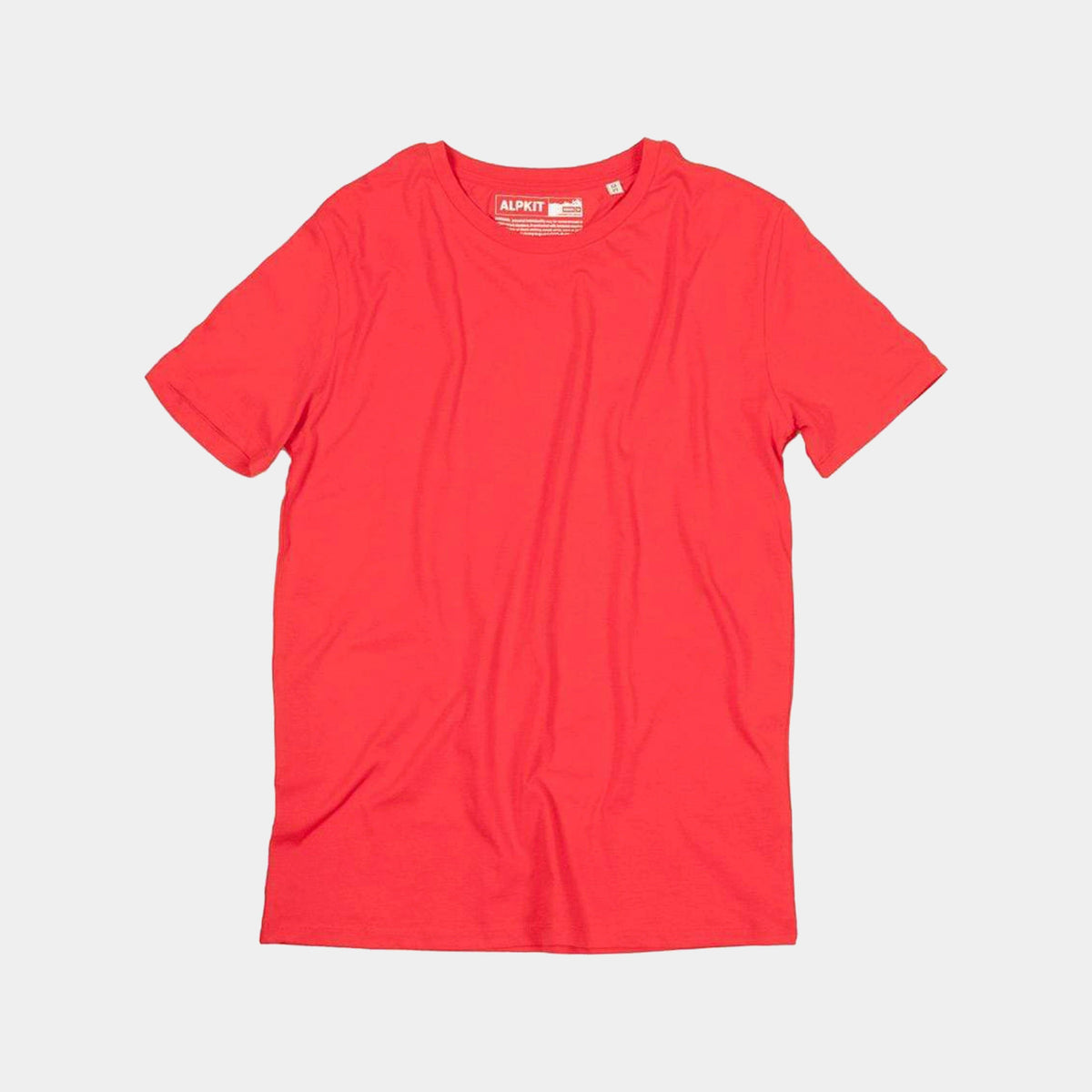 Alpkit men's Blank Canvas t-shirt in Chilli - closed