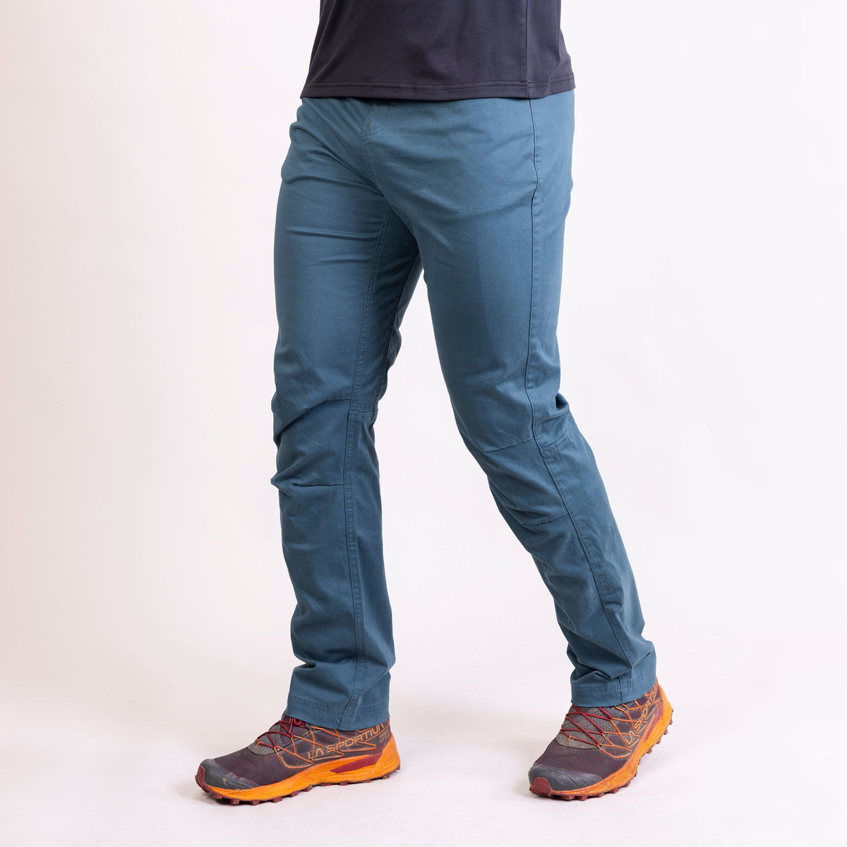 alpkit mens bloc pants for climbing in spruce green front|aj