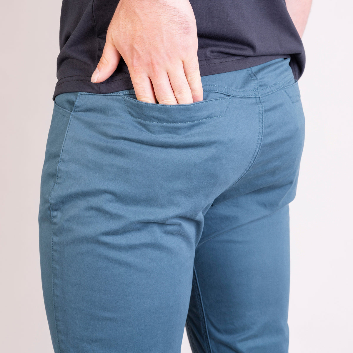 alpkit mens bloc pants for climbing in spruce green waistband|aj