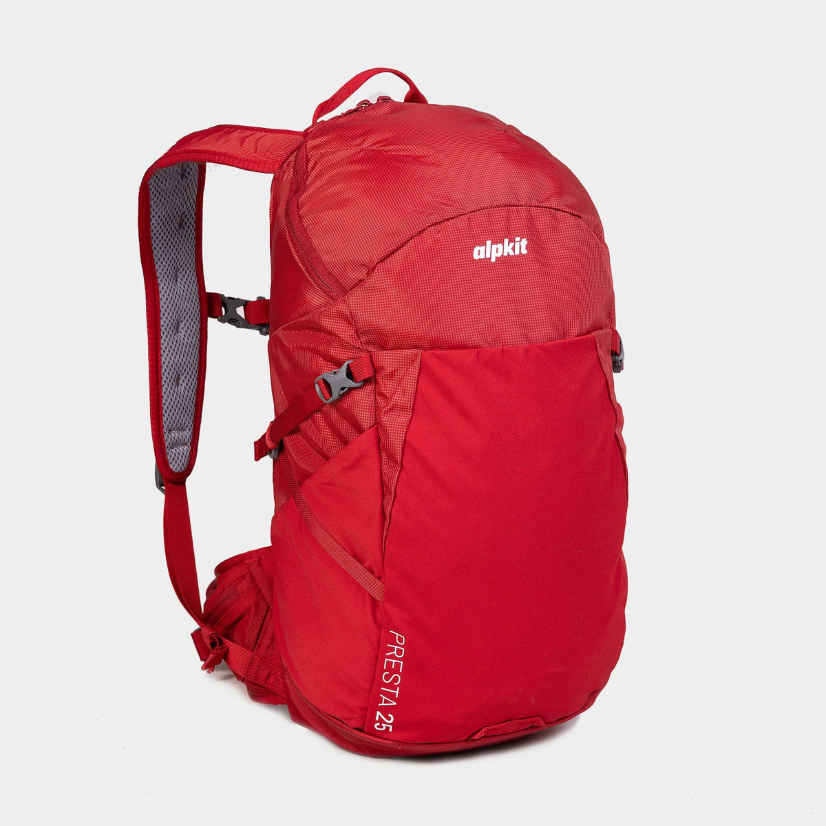 Alpkit presta 25l day pack in chilli red - closed