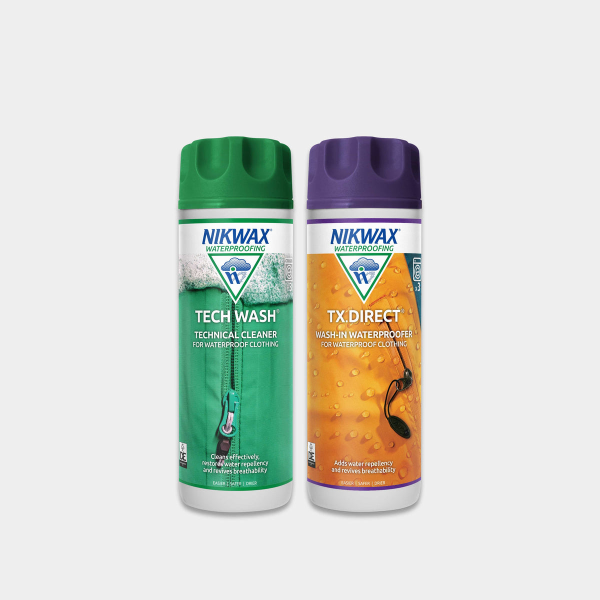 Nikwax Twin Tech Wash And TX Direct bottles 300ml