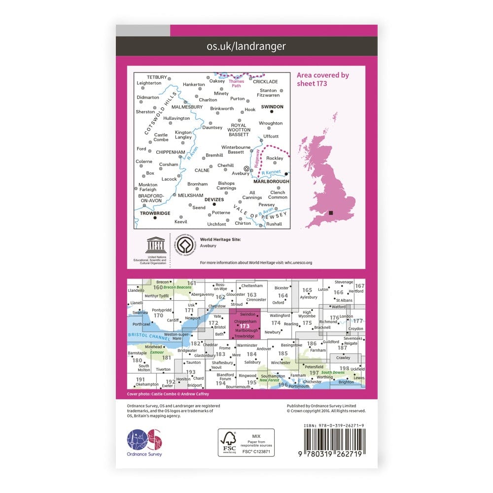 OS Landranger / Swindon & Devizes