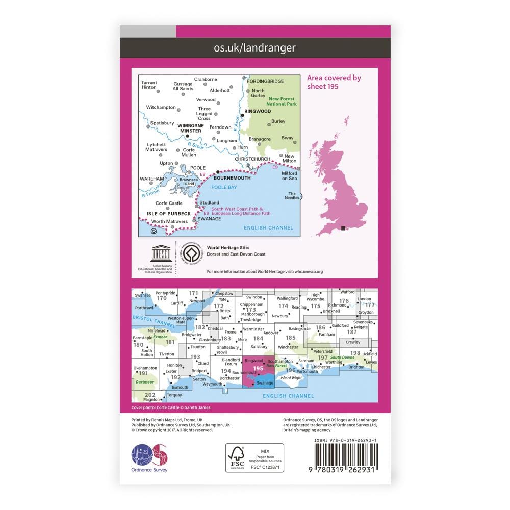 OS Landranger / Bournemouth & Purbeck