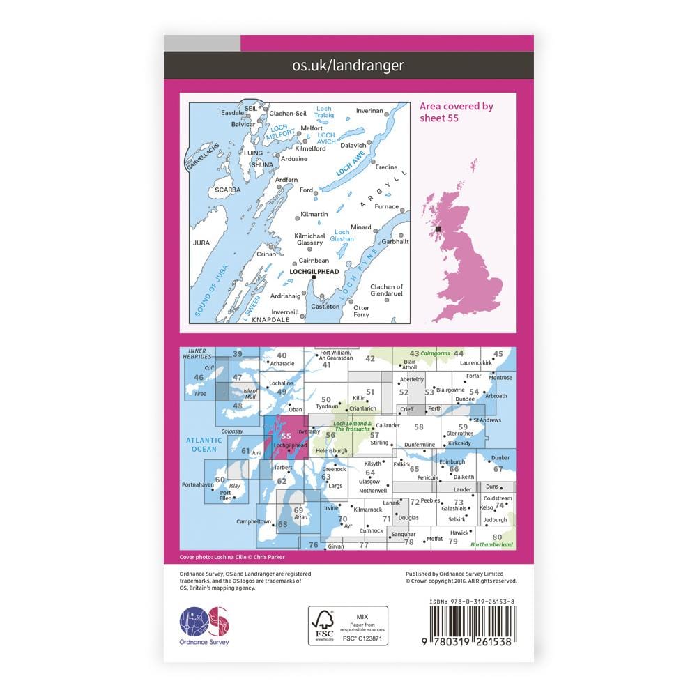 OS Landranger / Lochgilphead & Loch Awe