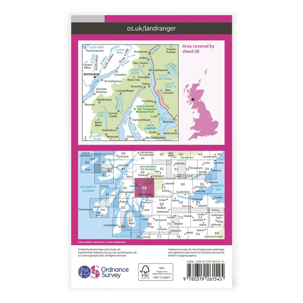 OS Landranger / Loch Lomond & Inveraray