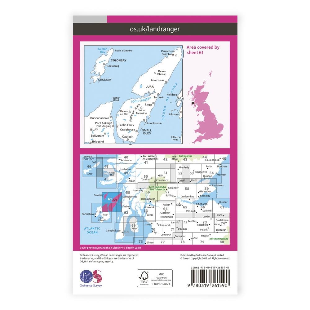 OS Landranger / Jura & Colonsay