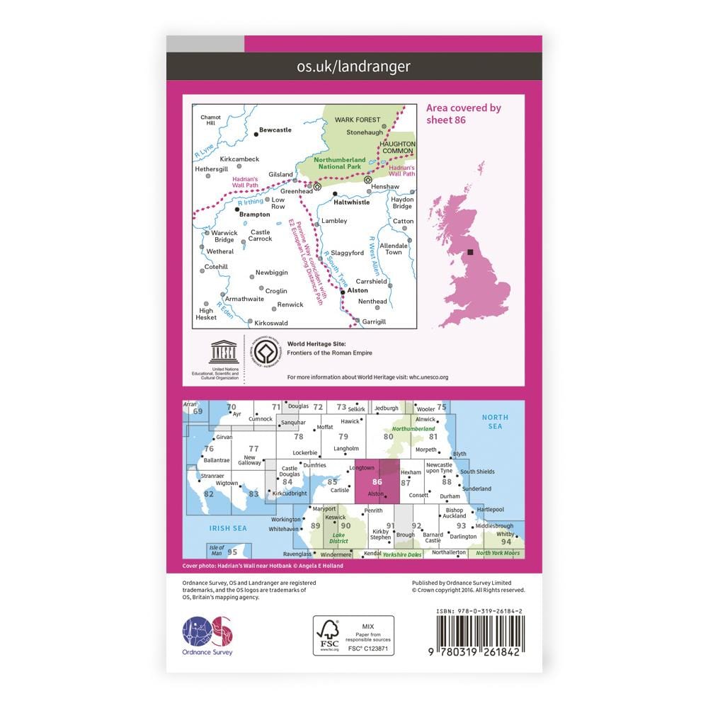 OS Landranger / Haltwhistle & Brampton