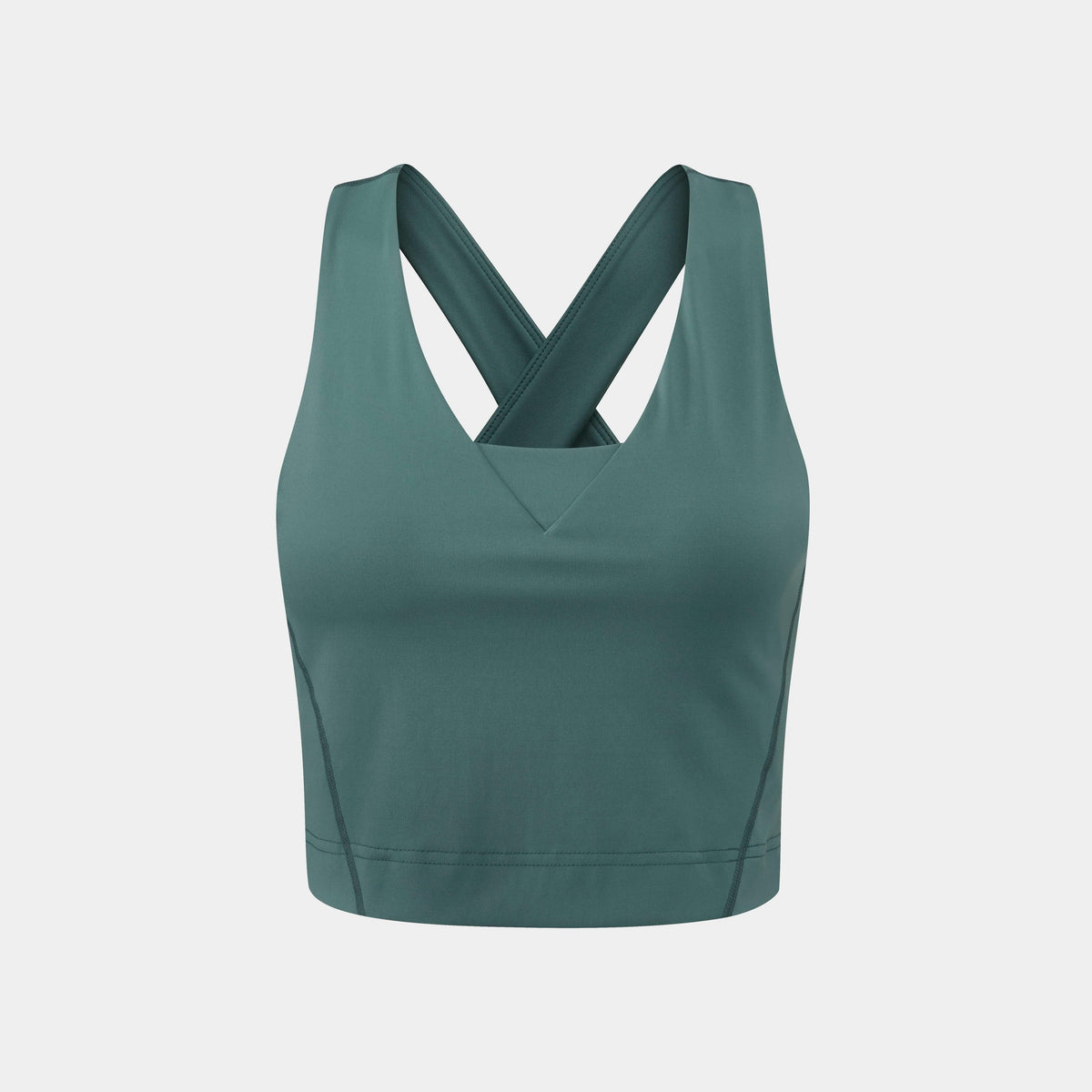 Alpkit arco vest crop top in spruce - closed