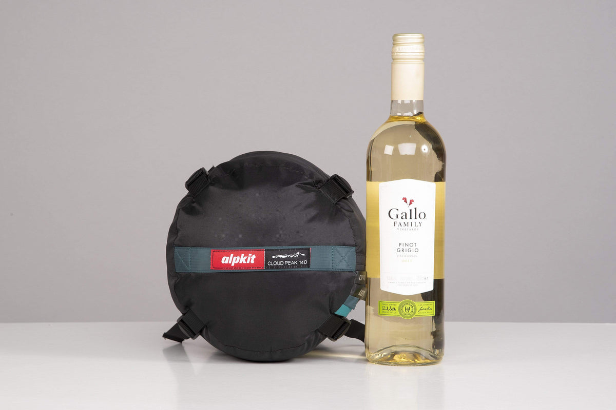 Alpkit cloud peak 140 sleeping bag pack size