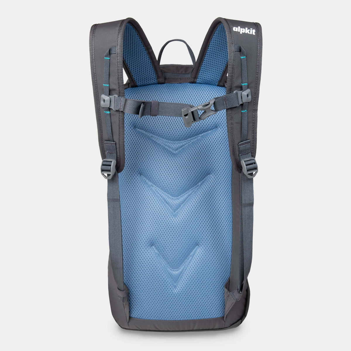 alpkit gnarl 15 backpack day sack in dark grey back