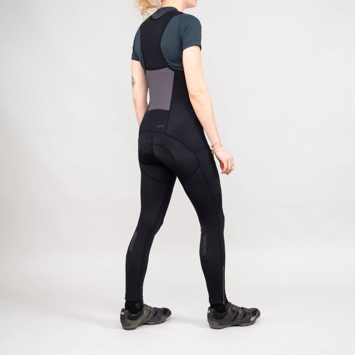 alpkit womens rhythm four season bib tights in black back