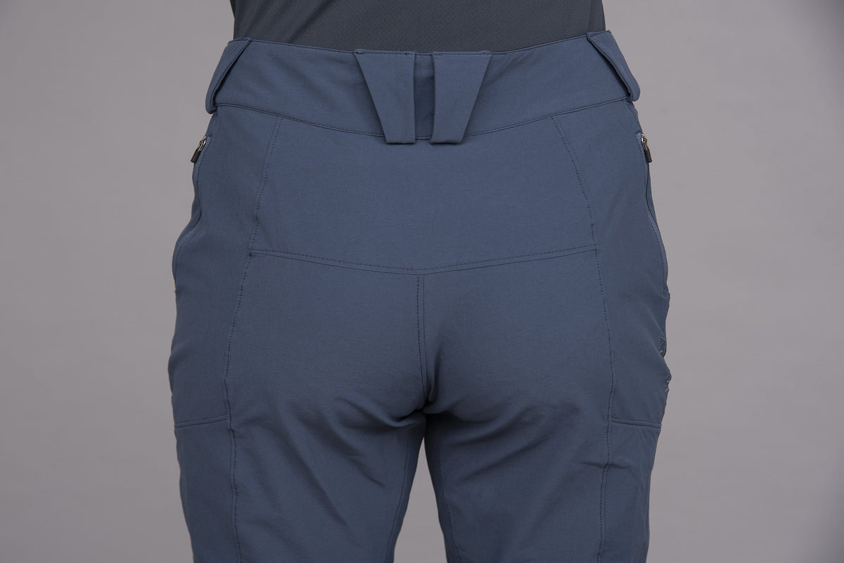 womens strada shorts in dark denim rear waistband