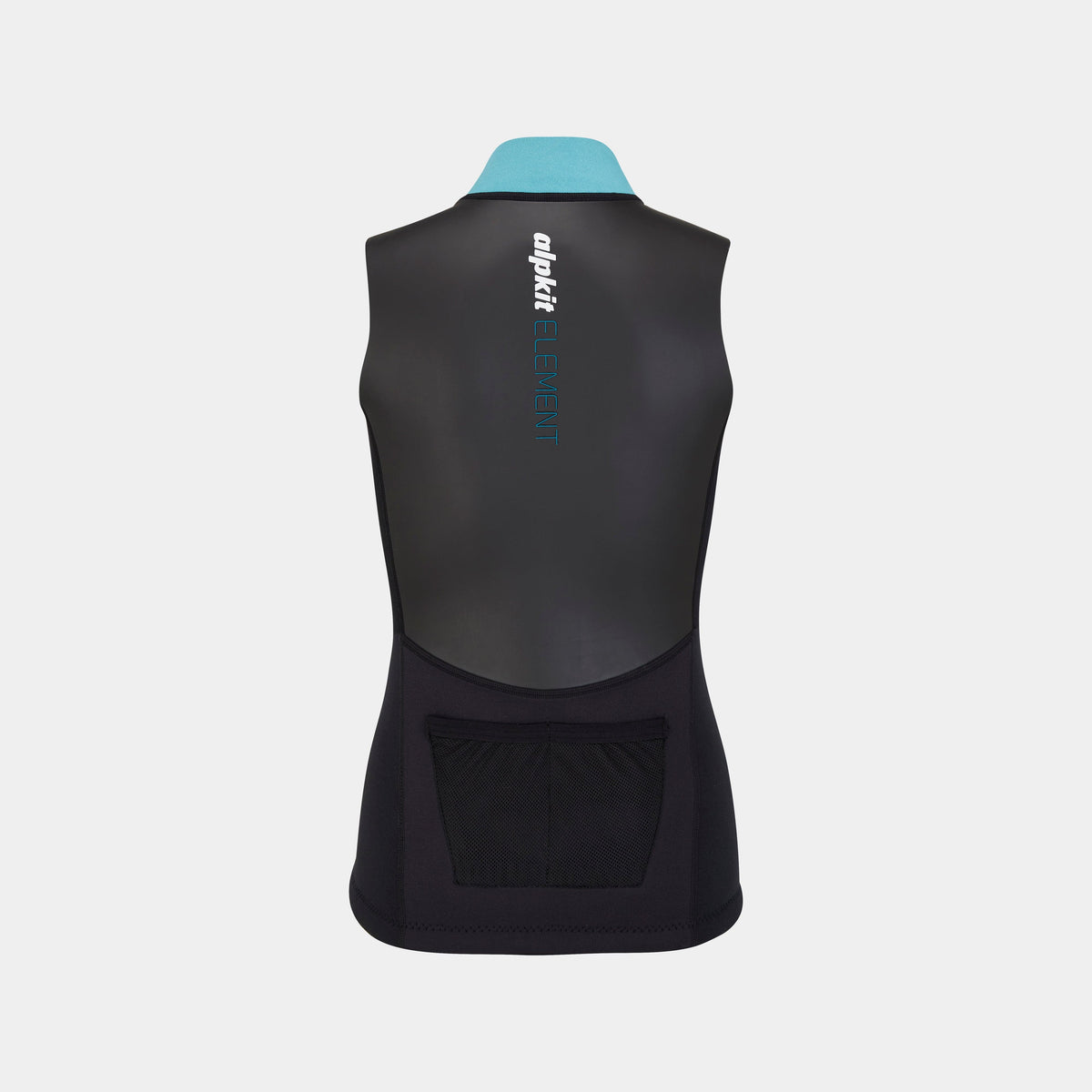 alpkit element wetsuit womens vest in black back - closed