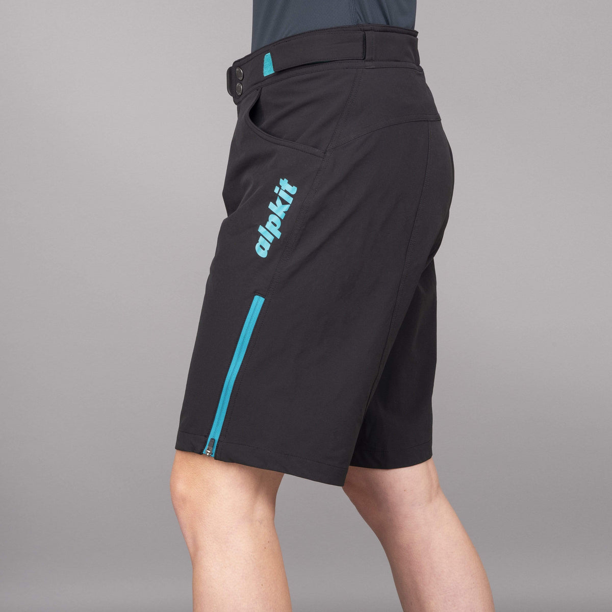 womens floe baggy mountain bike short side
