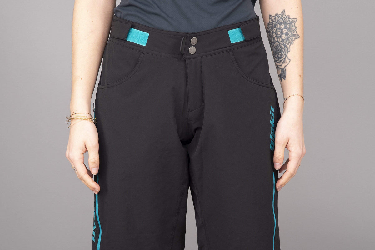 womens floe baggy mountain bike short front waistband
