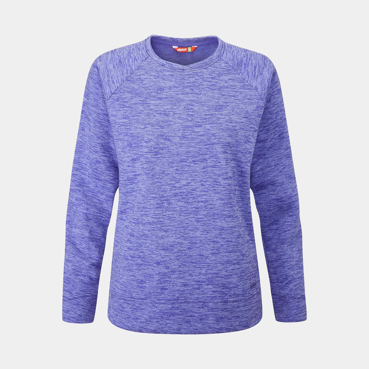 alpkit womens redpoint crew neck jumper in iris - closed