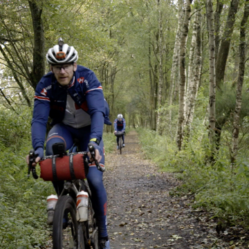 Female bikepackers in the Cairngorms