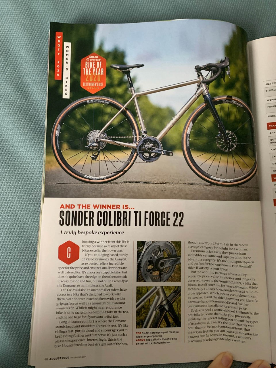Cycling Plus Award Colibri Bike of the Year 2020