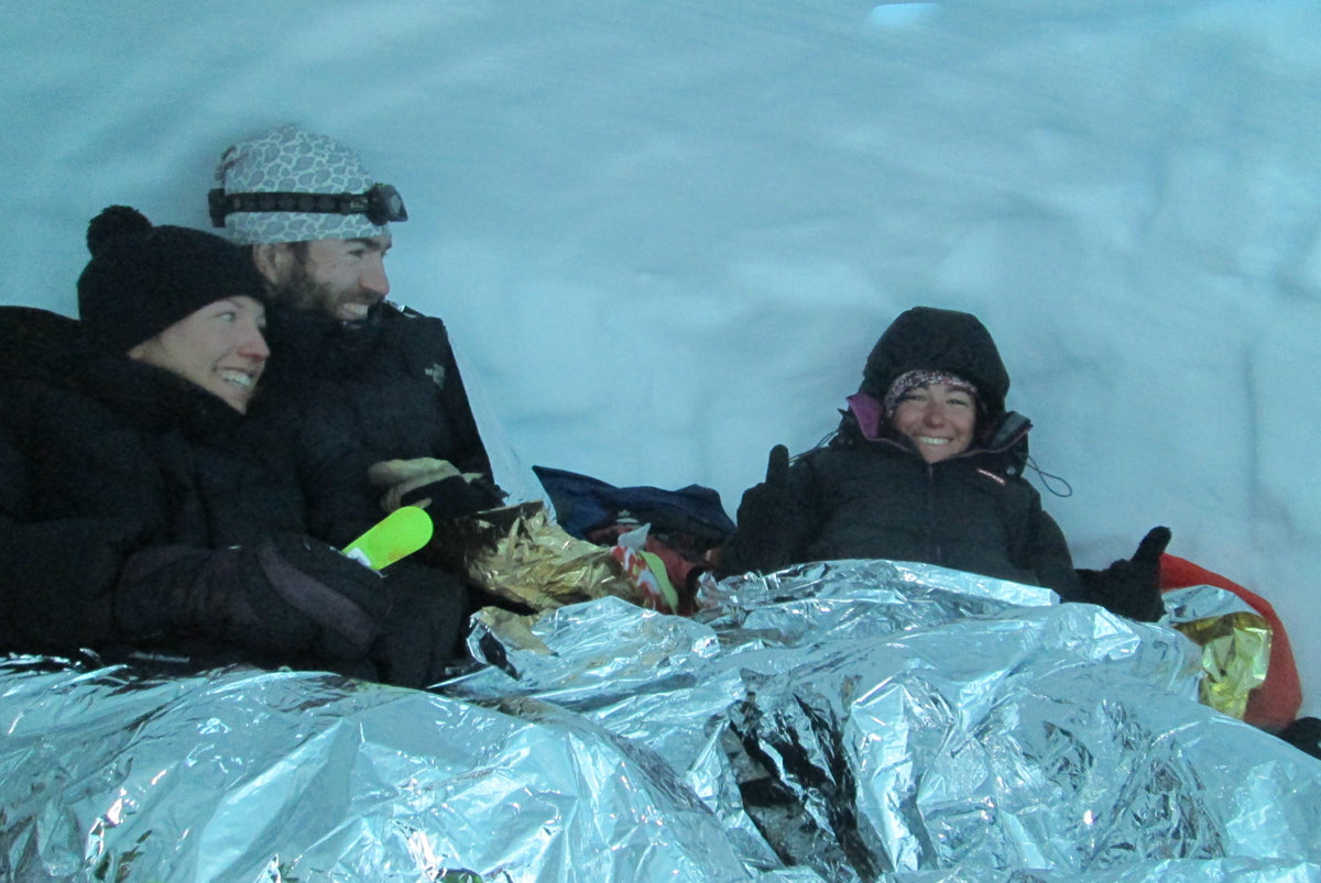 Snowhole bivvy on the Haute Route