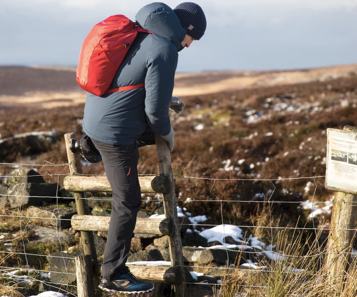 Walker accessing the Kinder Plateau