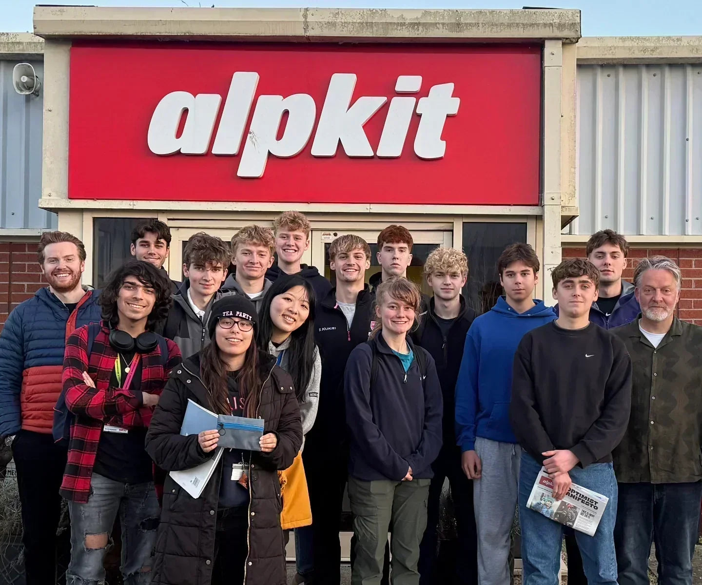Product design students visiting Alpkit