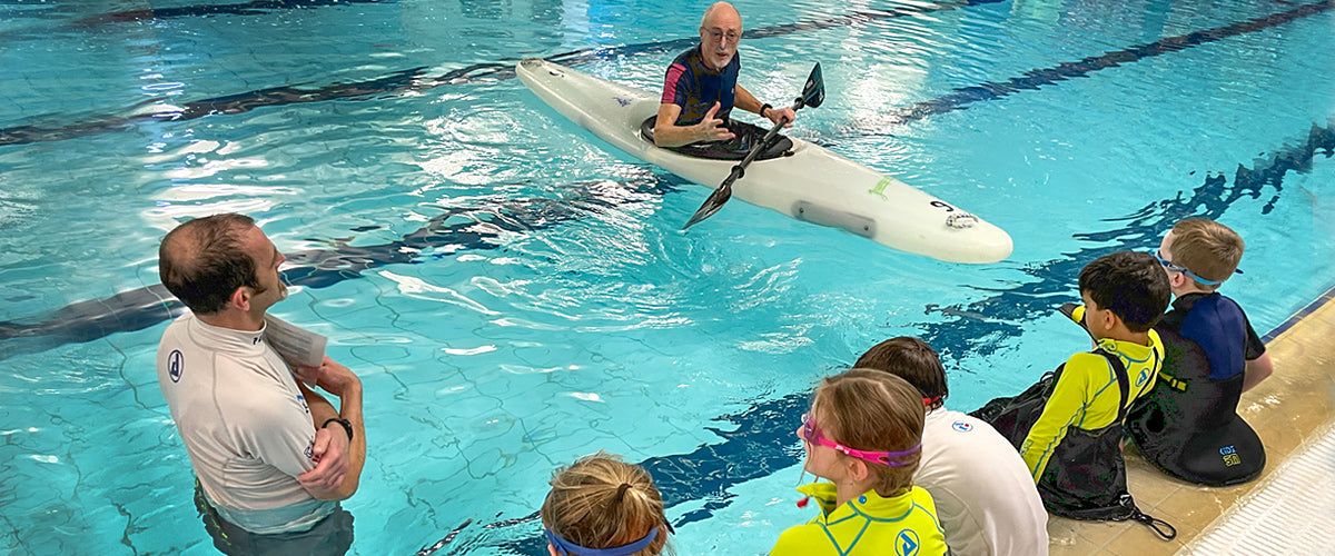 Peak Paddle kayak pool training help youngsters take to the river