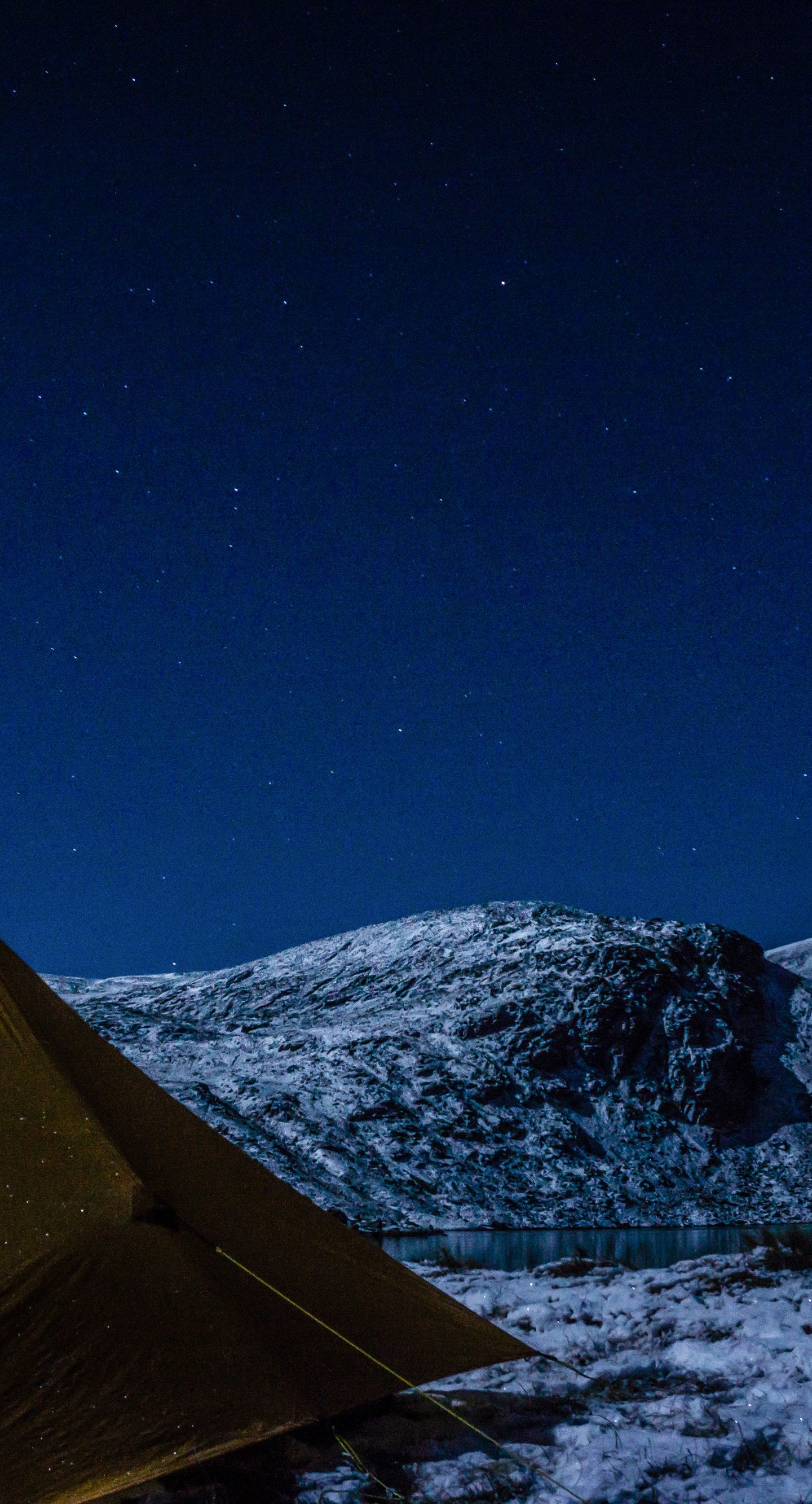 Chris Townsend wild camping in Scotland under winter conditions