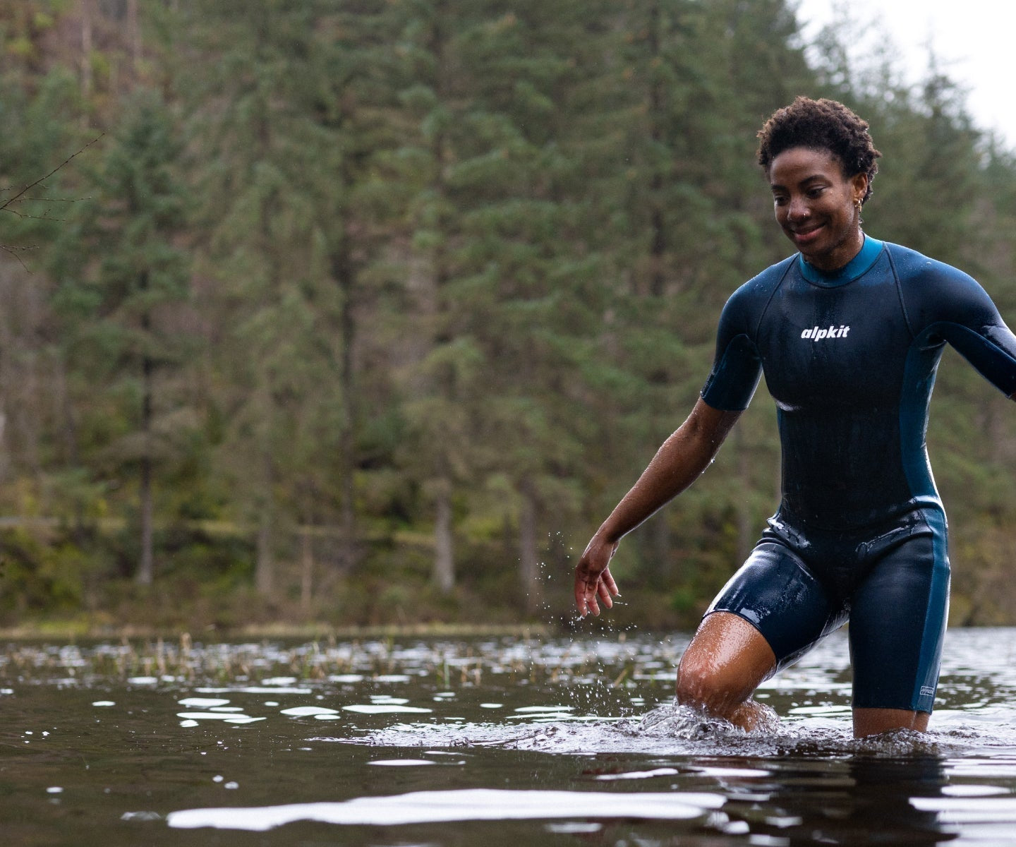 Swimmer wearing Yulex swimsuit