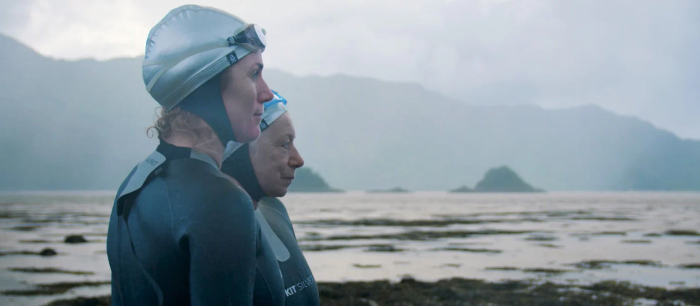 Wild swimmers about to enter the water