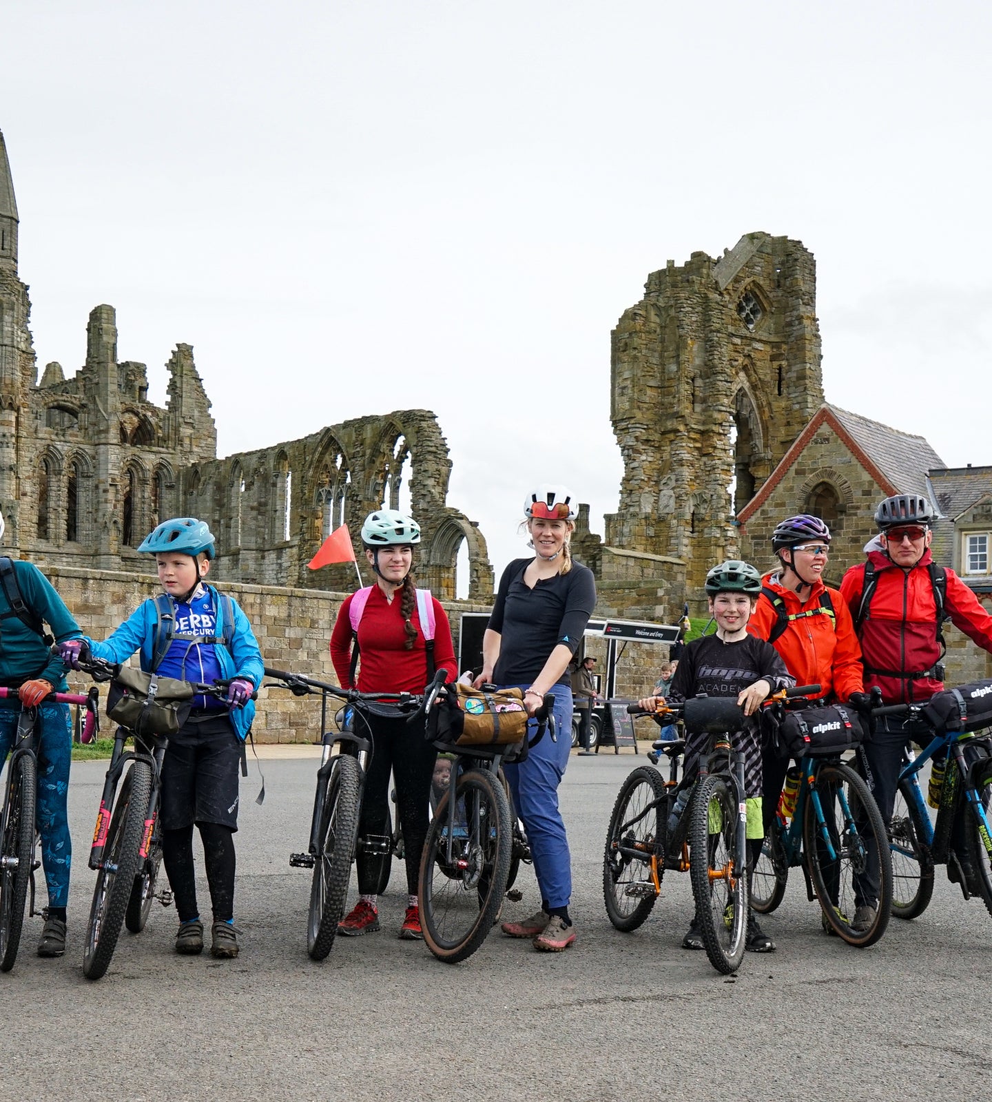 Family on the Yorkshire Coast Cycling Route