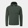 Green hooded jacket with chest pocket