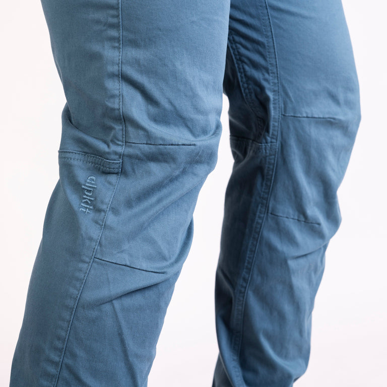 alpkit mens bloc pants for climbing in spruce green logo|aj