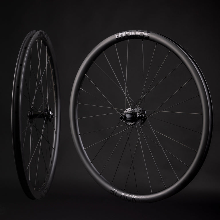 sonder black i21 aero carbon road wheels pair