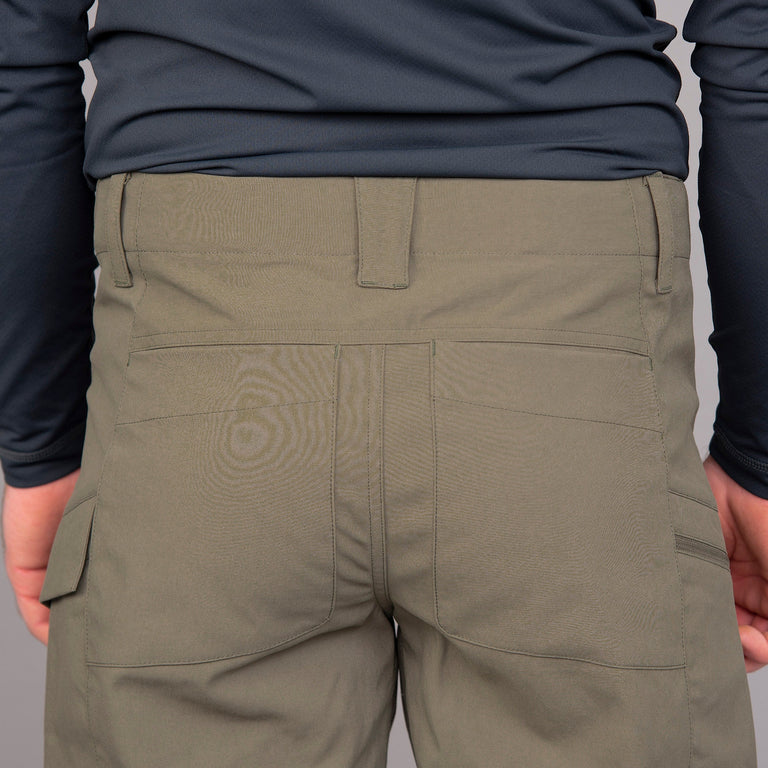 arnison mens trekking trouser pant in mortar rear waistband|al